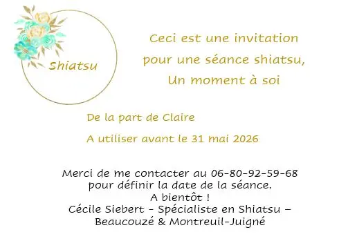 Carte-cadeau Shiatsu